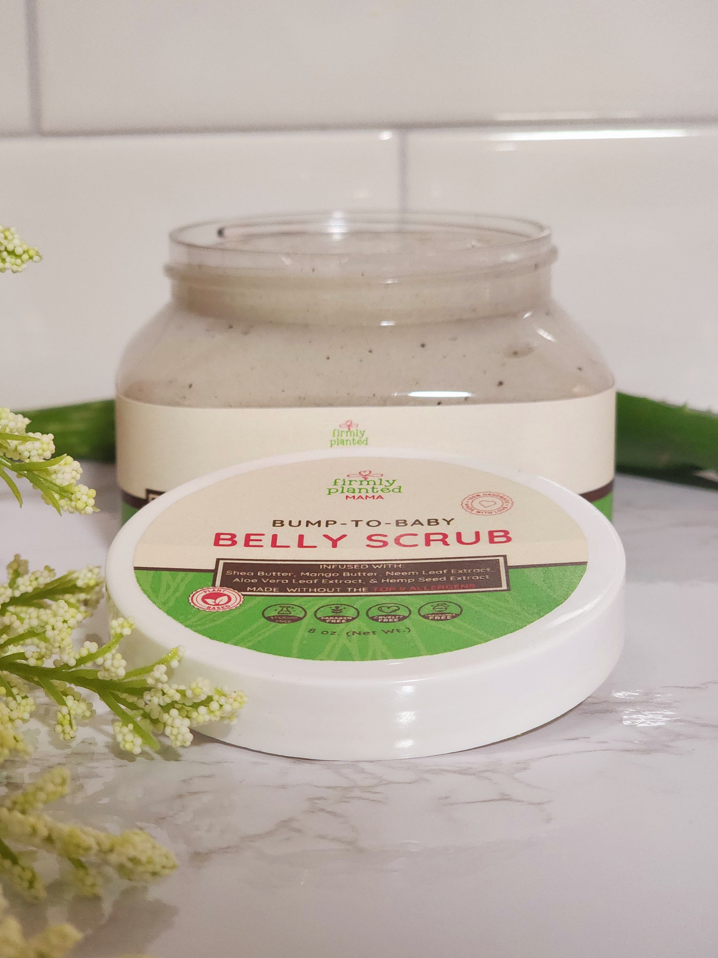 Belly Scrub for Stretch Marks (Soothing Aloe)
